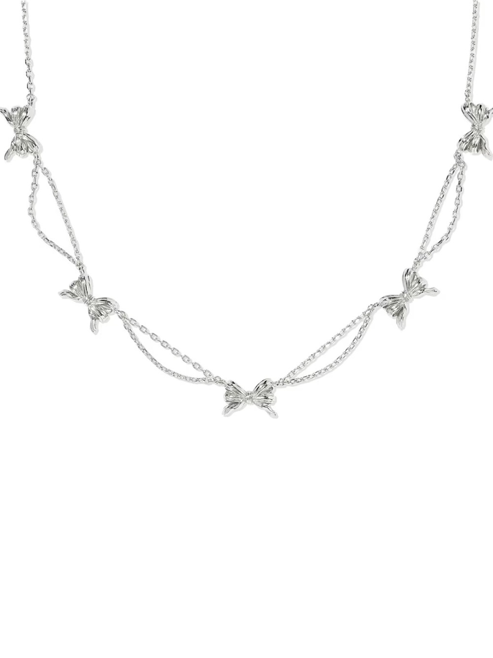 Kendra Scott Bow silver Strand Necklace